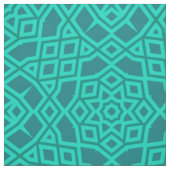 Aquamarines modernes geometrisches Muster Stoff (Muster)