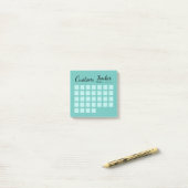 Aquamarines monatliches Gewohnheitsüberwachungslic Post-it Klebezettel (Auf Schreibtisch)