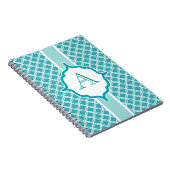 Aquamarines Monogram Journal School Notebook-Gesch Notizblock (Rechte Seite)