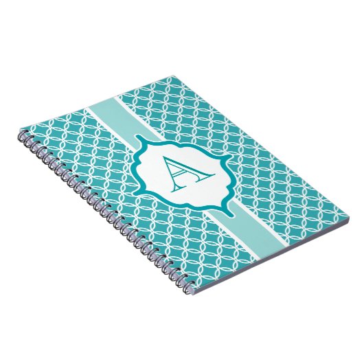 Aquamarines Monogram Journal School Notebook-Gesch Notizblock (Rechte Seite)