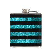 Aquamarines Monogramm der Glitzer-u. Flachmann (Rückseite)