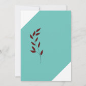 Aquamarines Monogramm 💍 Moderne Geometrische Eleg Einladung (Rückseite)