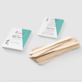 Aquamarines Monogramm 💍 Moderne Geometrische Eleg Fächer (Non-assembled)