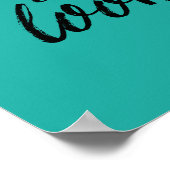 Aquamarines Musikangebot Hand Briefe Kalligrafisch Poster (Ecke)