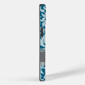 Aquamarines Muster der Damast-Wandtafel Case-Mate iPhone Hülle (Rückseite / Rechts)