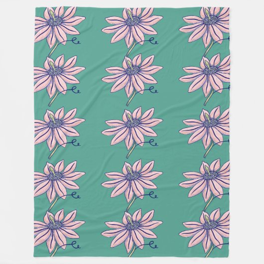 Aquamarines Muster der rosa Konfuse Fleecedecke (Vorderseite)