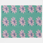 Aquamarines Muster der rosa Konfuse Fleecedecke (Vorderseite (Horizontal))