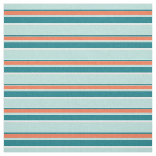 Aquamarines Muster für Meeresfrüchte-Grünes Orange Stoff (Muster)