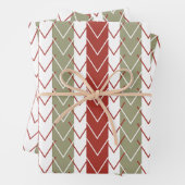 Aquamarines Muster für Zickzack Streifen Geschenkpapier Set (Beispiel)