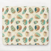 Aquamarines Muster Geo Schritt-| im Freien Mousepad (Vorne)