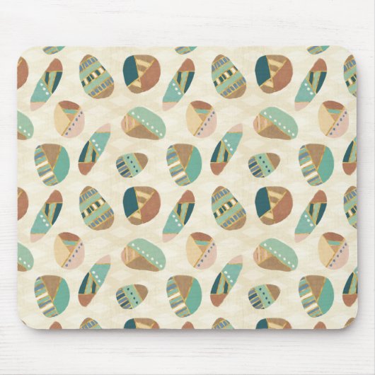 Aquamarines Muster Geo Schritt-| im Freien Mousepad (Vorne)