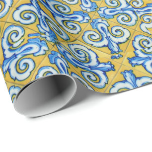 Aquamarines Muster Geschenkpapier