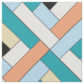 Aquamarines Muster mit diagonalem geometrischem Mu Stoff (Nahaufnahme)