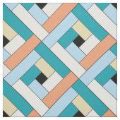 Aquamarines Muster mit diagonalem geometrischem Mu Stoff (Muster)