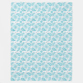 Aquamarines Muster Paisleys Fleecedecke (Vorderseite)