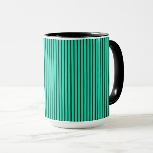 Aquamarines Muster Tasse (VorderseiteRechts)