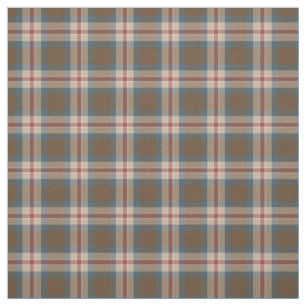 Aquamarines Muster von Blaubeige-Braunen-Tartan-Qu Stoff