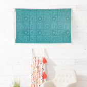 Aquamarines Muster (von William Morris) Banner (Insitu)