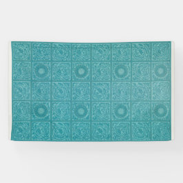Aquamarines Muster (von William Morris) Banner