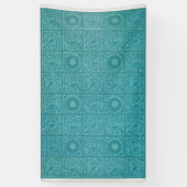 Aquamarines Muster (von William Morris) Banner (Vertikal)