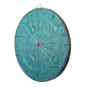 Aquamarines Muster (von William Morris) Dartscheibe (Vorderseite rechts)