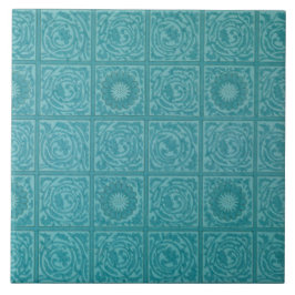 Aquamarines Muster (von William Morris) Fliese