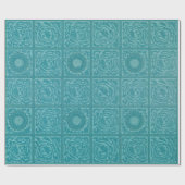Aquamarines Muster (von William Morris) Geschenkpapier (Flach)