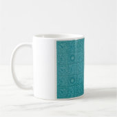 Aquamarines Muster (von William Morris) Kaffeetasse (Links)