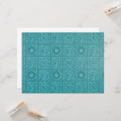 Aquamarines Muster (von William Morris) Karte (Vorderseite/Rückseite Beispiel)