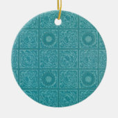 Aquamarines Muster (von William Morris) Keramik Ornament (Vorne)