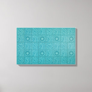 Aquamarines Muster (von William Morris) Leinwanddruck