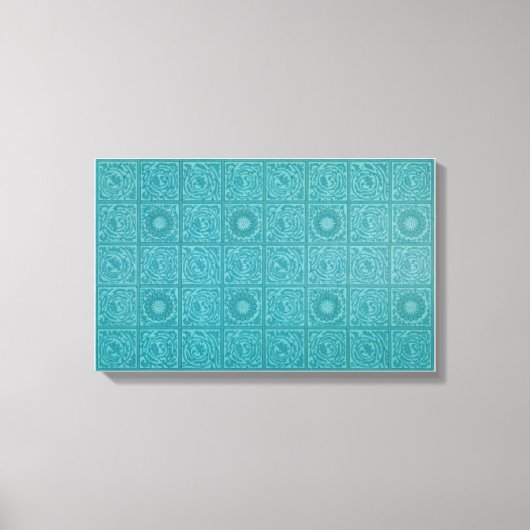 Aquamarines Muster (von William Morris) Leinwanddruck (Vorderseite)