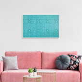 Aquamarines Muster (von William Morris) Leinwanddruck (Insitu (Wohnzimmer))