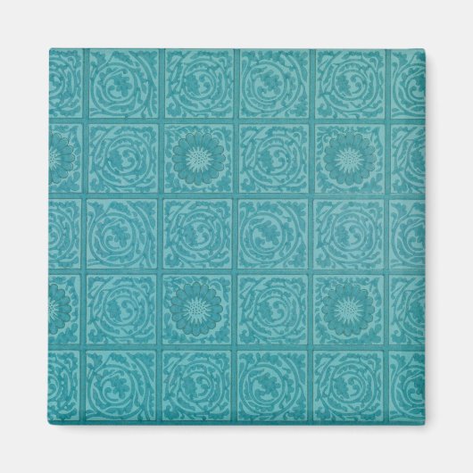 Aquamarines Muster (von William Morris) Magnet (Vorne)