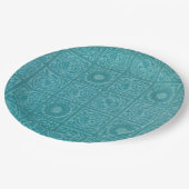 Aquamarines Muster (von William Morris) Pappteller (Schrägansicht)