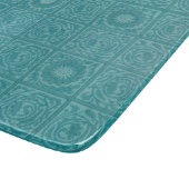 Aquamarines Muster (von William Morris) Schneidebrett (Ecke)