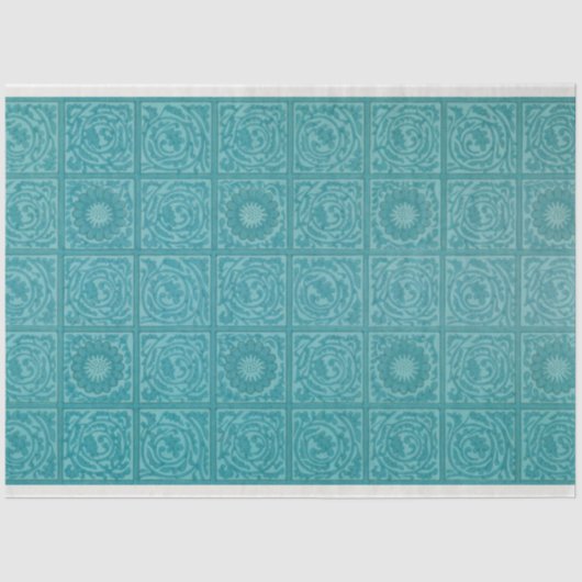 Aquamarines Muster (von William Morris) Seidenpapier (Vorderseite)