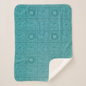 Aquamarines Muster (von William Morris) Sherpadecke (Vorderseite)