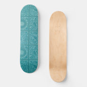Aquamarines Muster (von William Morris) Skateboard (Vorderseite)