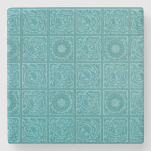 Aquamarines Muster (von William Morris) Steinuntersetzer