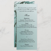 Aquamarines, natürliches Bambusmenü Menükarte (Vorne/Hinten)