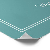 Aquamarines Nautical Anchor Wedding Poster (Ecke)