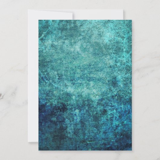 Aquamarines Navy Blue Watercolor Hochzeitsessen Pr Einladung (Rückseite)