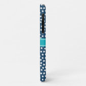 Aquamarines Navy White Dottern Muster Case-Mate iPhone Hülle (Hinten/Links)