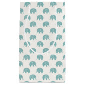 Aquamarines niedliches Elefant-Muster Kleine Geschenktüte (Vorderseite)