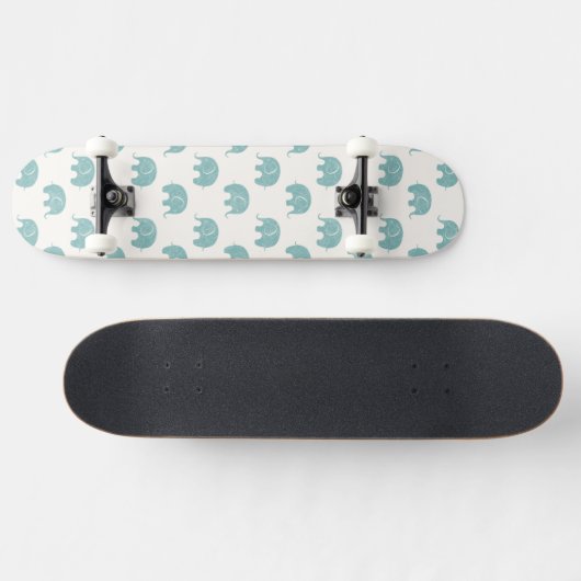Aquamarines niedliches Elefant-Muster Skateboard (Horizontal)