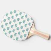 Aquamarines niedliches Elefant-Muster Tischtennis Schläger (Seitenansicht)