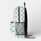 Aquamarines Niedliches Elefantenmuster Bedruckter Rucksack (Rechts)
