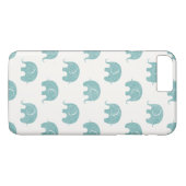 Aquamarines Niedliches Elefantenmuster Case-Mate iPhone Hülle (Rückseite (Horizontal))