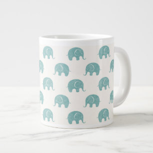 Aquamarines Niedliches Elefantenmuster Jumbo-Tasse